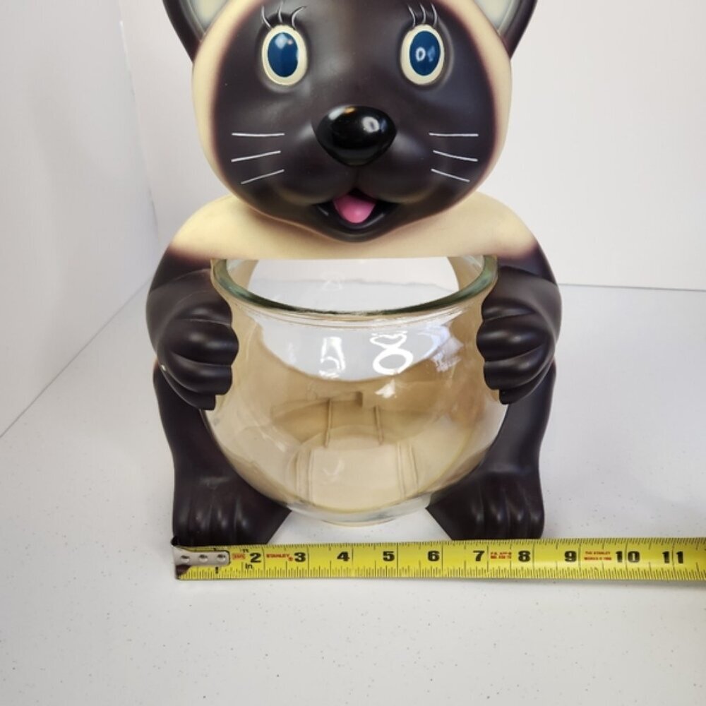 Aquanimal Vintage Fantasy Cat Fish Bowl Aquarium Siamese Cats Kitsch Unique 90s - Picture 9 of 11